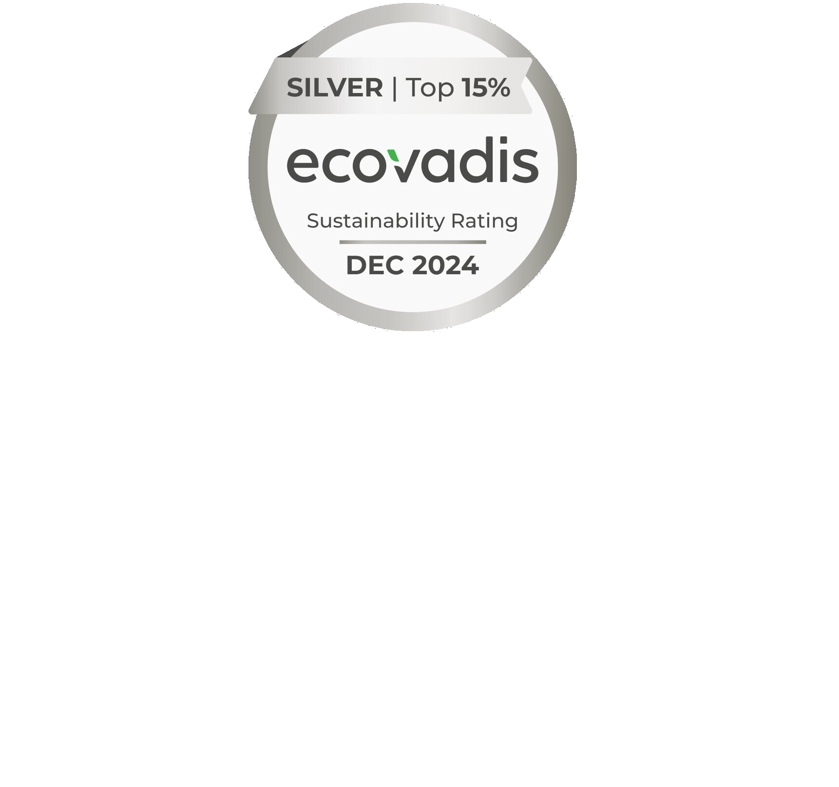 Silver Rating by EcoVadis !